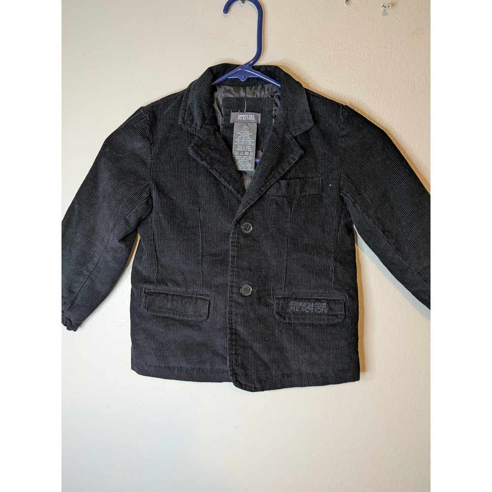 Kenneth Cole Reaction Black Corduroy‎ Blazer Jacket Boys Size 3T